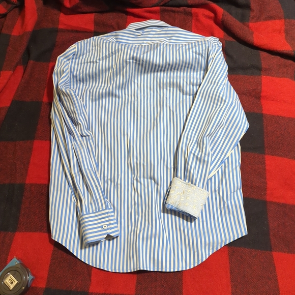 Robert Graham Classic Fit Multicolor striped Button Down Shirt Flip Cuff Men's L - Picture 2 of 8